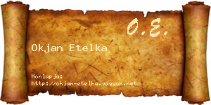 Okjan Etelka névjegykártya