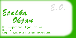 etelka okjan business card
